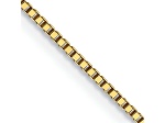 18K Yellow Gold 0.7mm Solid Box 16 Inch Chain