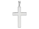 Rhodium Over 14k White Gold Polished Cross Pendant