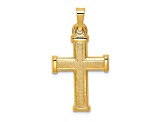 14K Yellow Gold Hollow Latin Cross Pendant