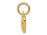 14k Yellow Gold Textured Comedy and Tragedy Charm Pendant