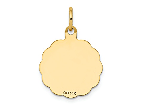 14K Yellow Gold Holy Communion Disc Charm