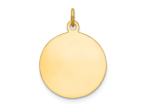 14k Yellow Gold Satin Saint Roch Medal Charm