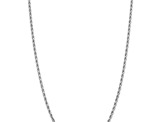 Rhodium Over 14k White Gold 3.25mm Solid Diamond-Cut Rope 24 Inch Chain