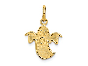 10K Yellow Gold Textured Ghost Charm