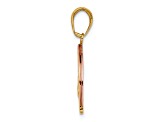 14K Two-tone with White Rhodium FOLLOW YOUR DREAMS Rainbow Charm