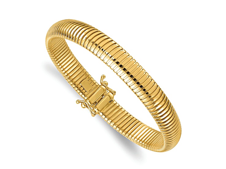 14K Yellow Gold 8.4mm 7.25 inch Omega Bracelet