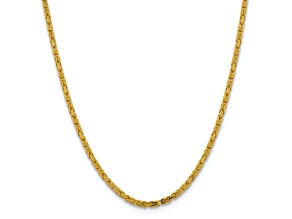 14K Yellow Gold 3.25mm Byzantine Chain Necklace