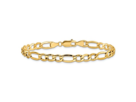 14k Yellow Gold 5.75mm Figaro Link Bracelet