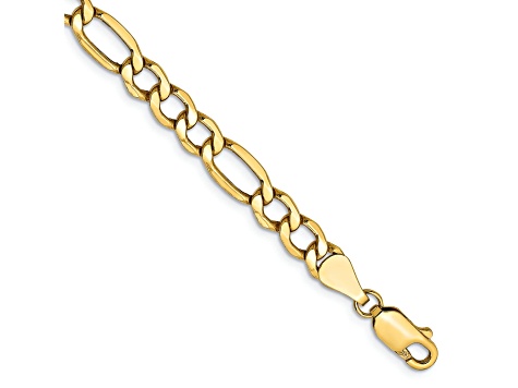 14k Yellow Gold 5.75mm Figaro Link Bracelet