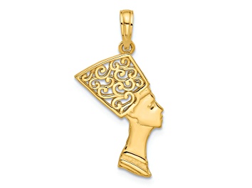 Picture of 14k Yellow Gold Fancy Nefertiti Profile Charm