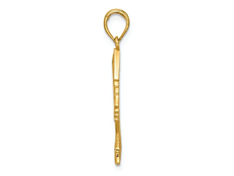 14k Yellow Gold Fancy Nefertiti Profile Charm