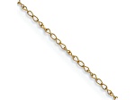 14k Yellow Gold 0.42mm Solid Curb 24 Inch Chain