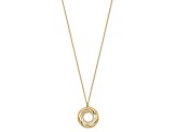 14K Yellow Gold Polished and Brushed Necklace