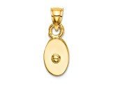 14k Yellow Gold 3D Polished Moveable Pulley pendant