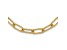 14K Yellow Gold Polished Textured Oval Link Necklace