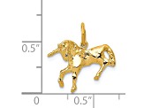 14K Yellow Gold Unicorn Charm