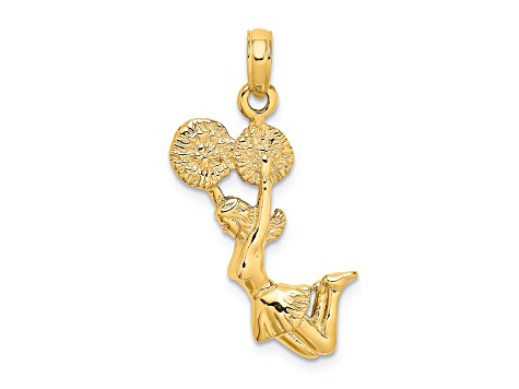 Charm cheerleader in gold outlet