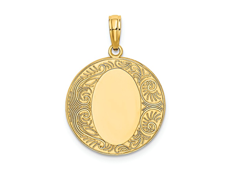14k Yellow Gold Circle Charm