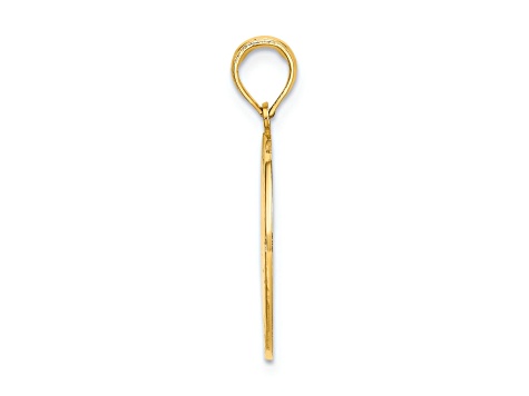 14k Yellow Gold Circle Charm