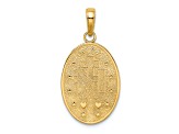 14K Yellow Gold Miraculous Medal Pendant