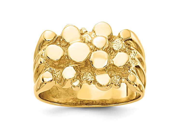 10K Yellow Gold Men's Nugget Ring - 11DG6A | JTV