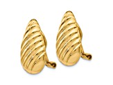 14k Yellow Gold Non-pierced Fancy Stud Earrings