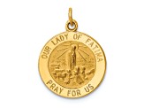 14K Yellow Gold Our Lady of Fatima Medal Charm