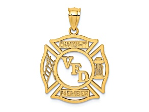 10K Yellow Gold VFD Dwight Member In Shield Charm