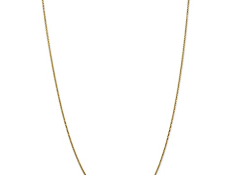 10k Yellow Gold 1.4mm Solid Round Open Link Cable 18 Inch Chain