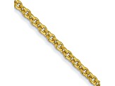 10k Yellow Gold 1.4mm Solid Round Open Link Cable 20 Inch Chain