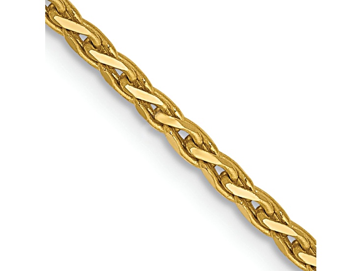 14k Yellow Gold 1.9mm Solid Diamond-Cut Parisian Wheat 16 Inch Chain