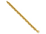 14K Yellow Gold 10.5mm Fancy Open Link 8.5 Inch Bracelet