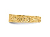 14K Yellow Gold Flower/Scroll Toe Ring