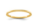 10K Yellow Gold 1.2mm Criss-Cross Pattern Stackable Expressions Band