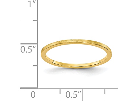 14K Yellow Gold 1.2mm Flat Satin Stackable Expressions Band