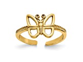 14K Yellow Gold Butterfly Toe Ring