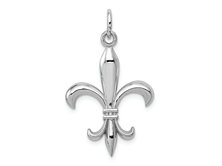 14k yellow gold petite offers Fleur de Lis charm pendant