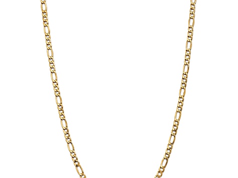 14k Yellow Gold 5.75mm Figaro Link 16 Inch Chain