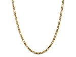 14K Yellow Gold 4mm Flat Figaro Chain Necklace