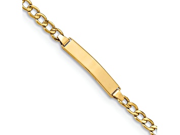 Picture of 14k Yellow Gold Cuban Link ID Bracelet