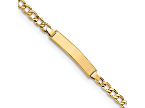 14k Yellow Gold Cuban Link ID Bracelet