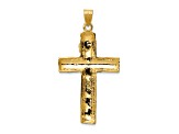 14k Yellow Gold Textured Crucifix Pendant