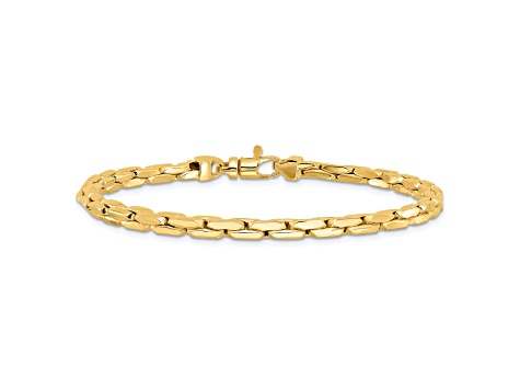 14K Yellow Gold Polished 4.5mm Fancy Link Bracelet