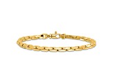 14K Yellow Gold Polished 4.5mm Fancy Link Bracelet