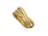 14K Yellow Gold 3 Intertwined 7.5-inch Slip-on Bangle