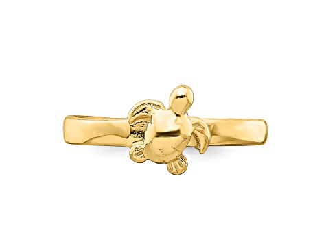 14K Yellow Gold Adjustable Sea Turtle Toe Ring