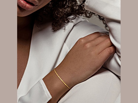 10K Yellow Gold 2mm Valentino Star Bracelet - 11KC1A | JTV