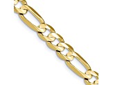 10k Yellow Gold 7.5mm Concave Open Figaro Link Bracelet