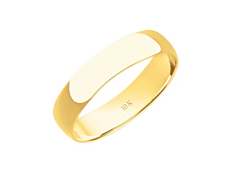 4mm Lightweight Ladies Wedding Band in 10k Yellow Gold