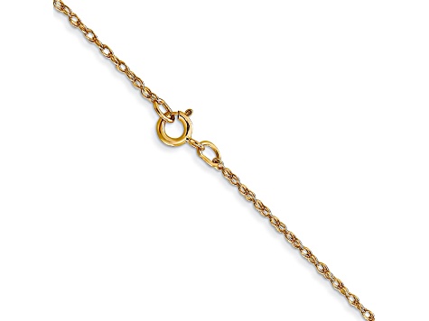14k Yellow Gold 0.7mm Solid Cable 14 Inch Chain - 11KYRA | JTV
